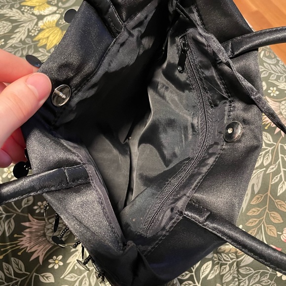 Y2K black velvet sequin shoulder bag - Picture 4 of 5